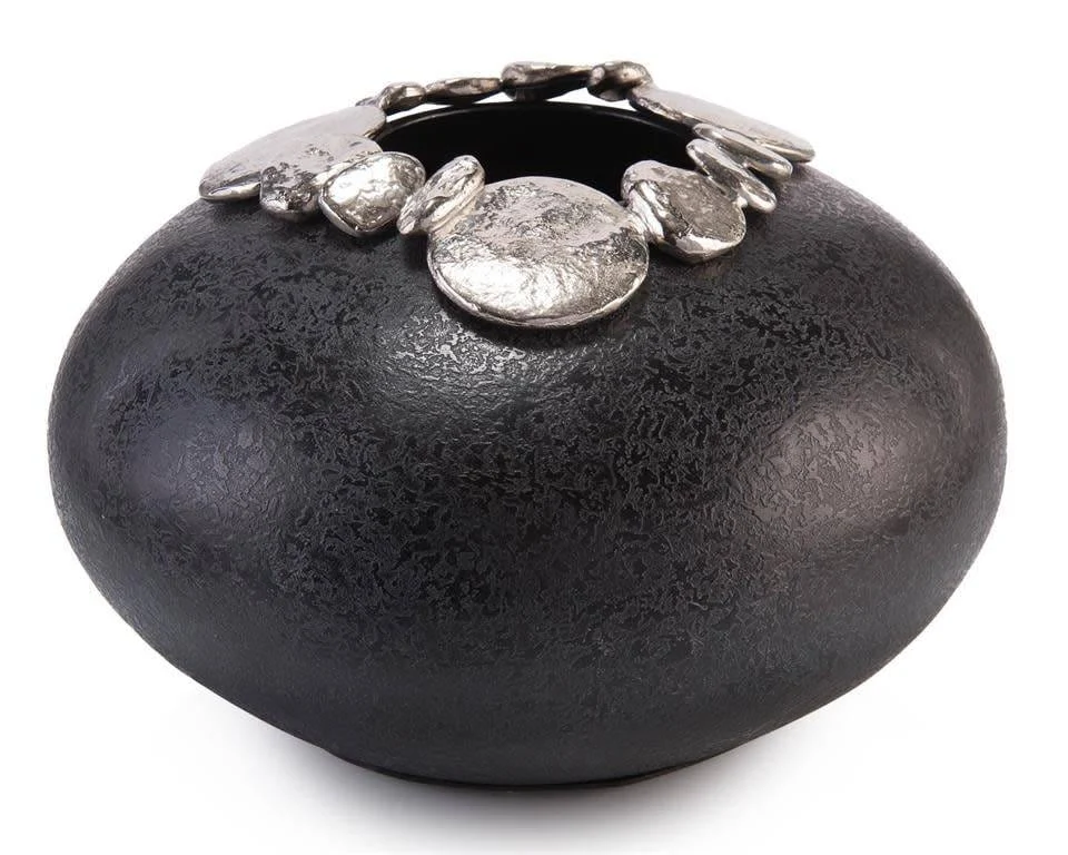 John-Richard Nickel Stone Edge Vase