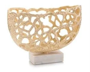 John-Richard Primordial Gold Oval Bowl