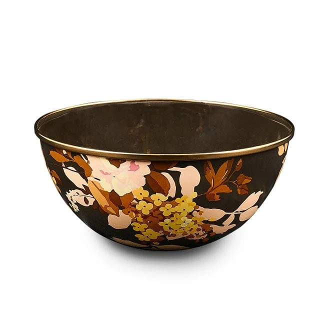 MacKenzie-Childs Wild Rose Brown Everyday Bowl