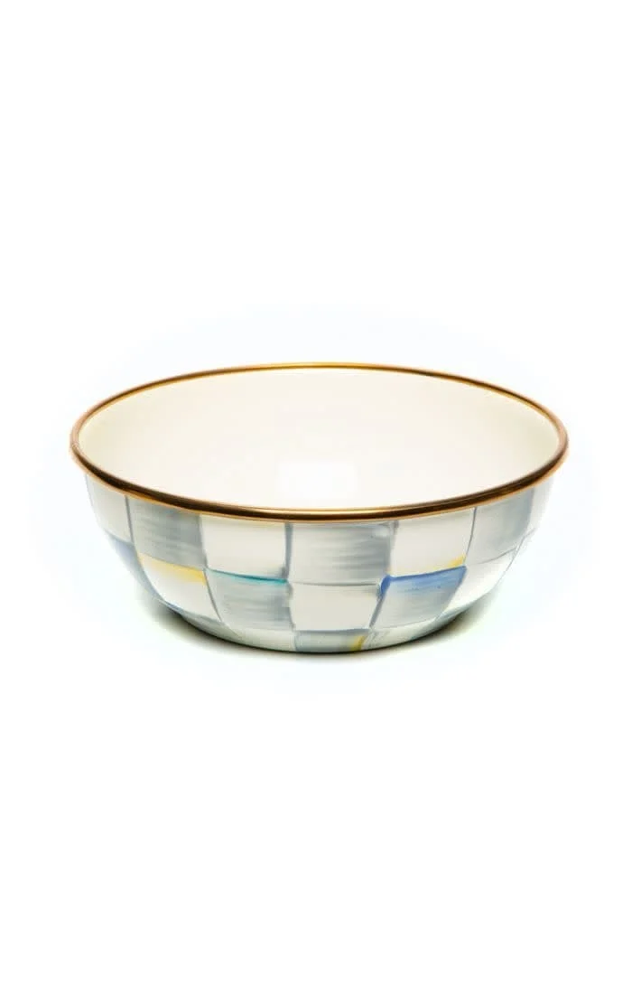 MacKenzie-Childs Sterling Check Enamel Everyday Bowl