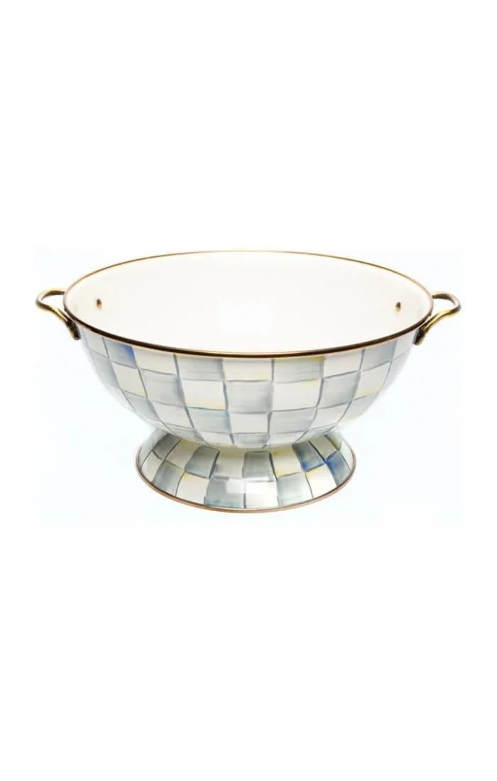 MacKenzie-Childs Sterling Check Enamel Everything Bowl