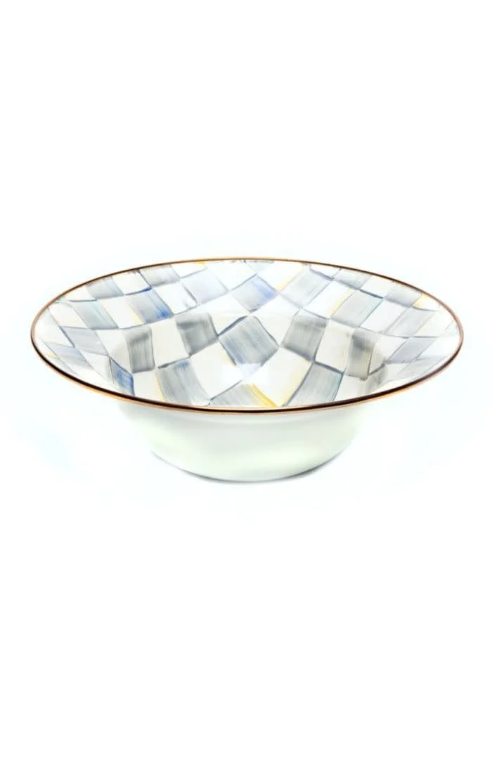 MacKenzie-Childs Sterling Check Enamel Serving Bowl