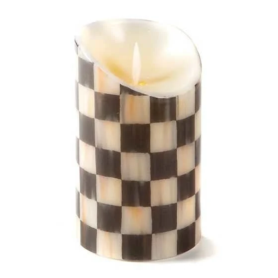 MacKenzie-Childs Courtly Check Flicker 5" Pillar