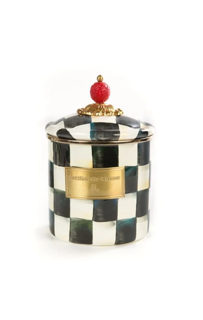 MacKenzie-Childs Courtly Check Enamel Canister - Small