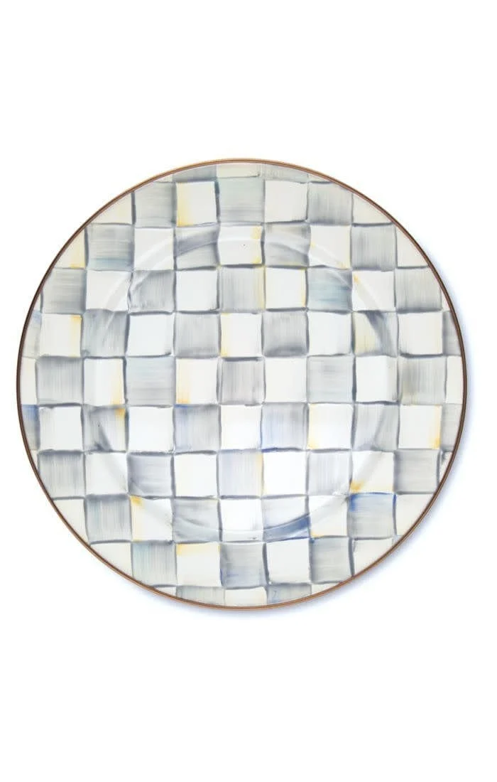 MacKenzie-Childs Sterling Check Enamel Charger/Plate