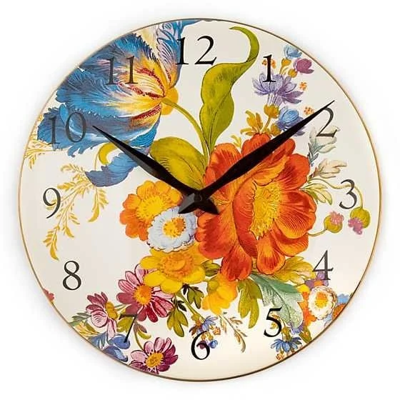 MacKenzie-Childs Flower Market Enamel Clock
