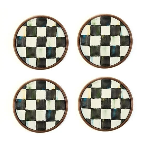 MacKenzie-Childs Courtly Check Coasters - Set of 4