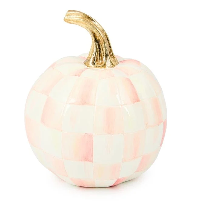 MacKenzie-Childs Rosy Check Mini Pumpkin Final Sale