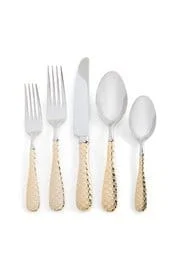 MacKenzie-Childs Gold Check Flatware - 5-Piece Place Setting