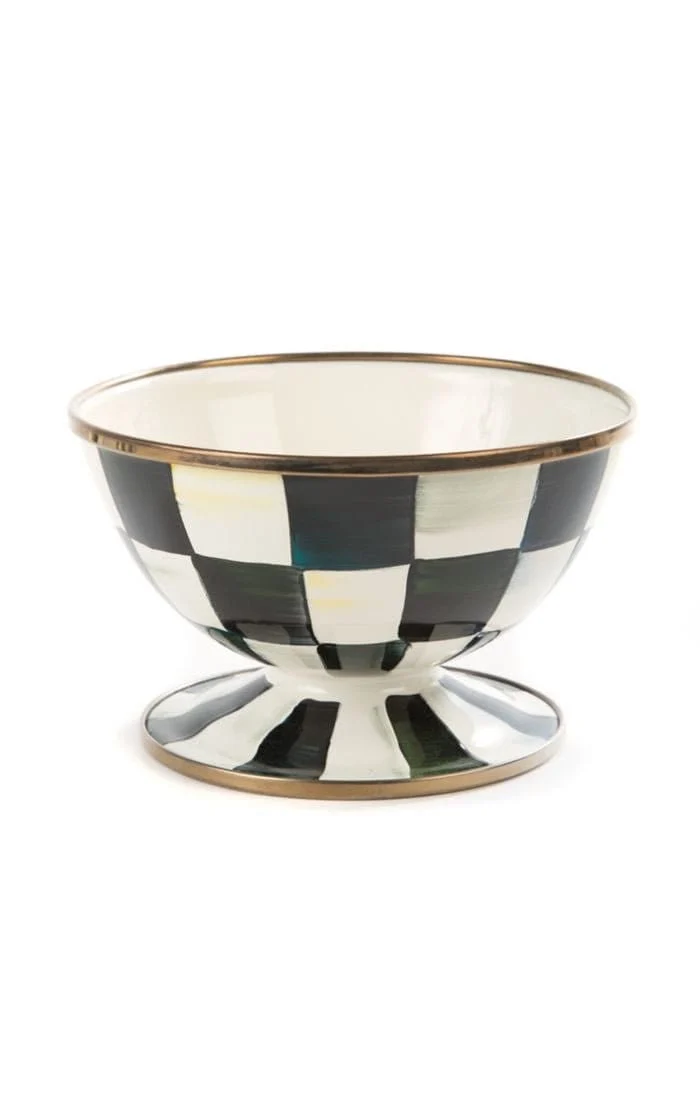 Mackenzie-Childs Courtly Check Enamel Ice Cream Dish