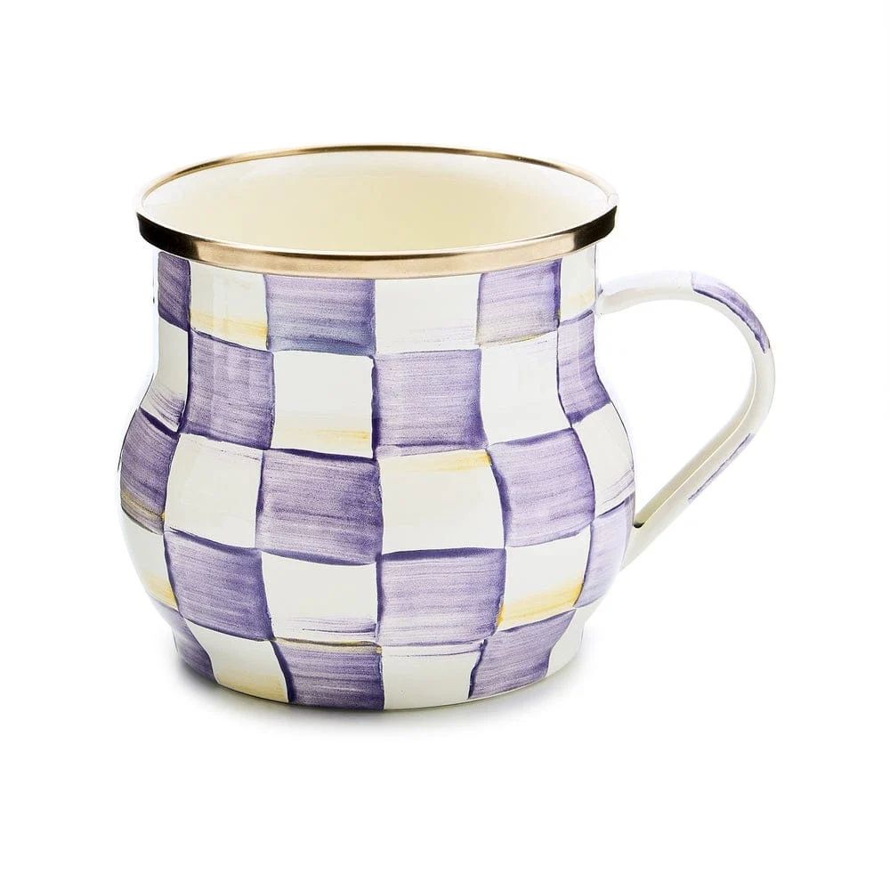 MacKenzie-Childs Mackenzie -Childs Violet Check Mug