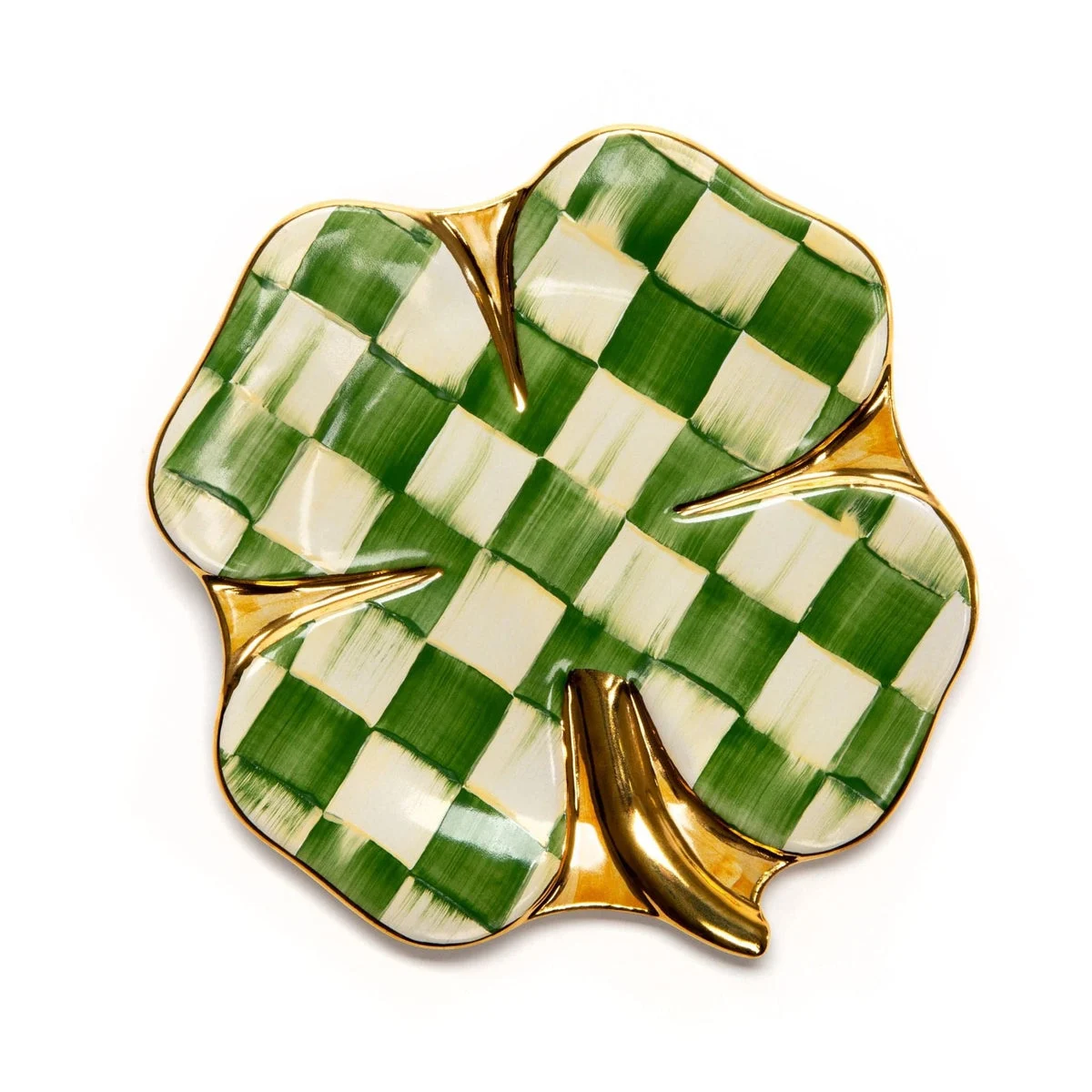 MacKenzie-Childs Lucky Check Clover Plate