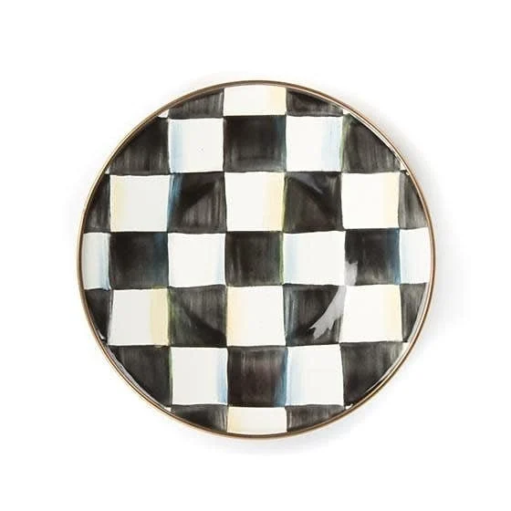 MacKenzie-Childs Courtly Check Enamel Saucer