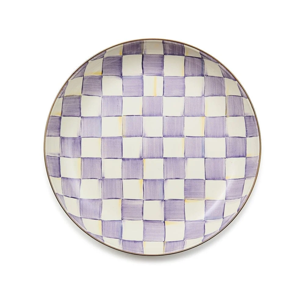MacKenzie-Childs Violet Check Abundant Bowl