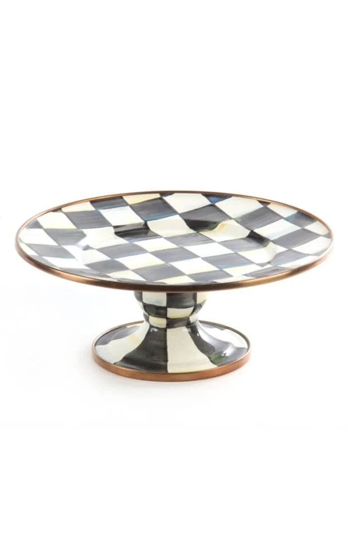 MacKenzie-Childs Courtly Check Pedestal Platter - Mini