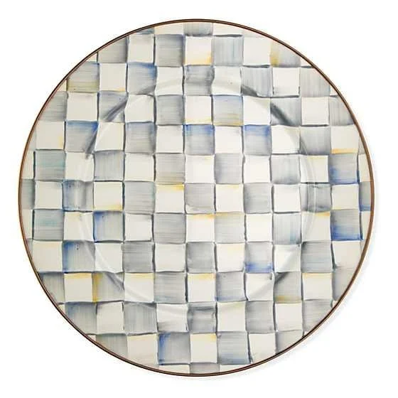 MacKenzie-Childs Sterling Check Enamel Serving Platter