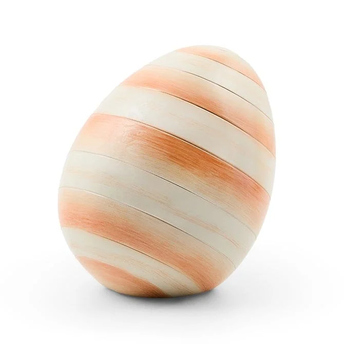 MacKenzie-Childs Coral Stripe Mini Egg Final Sale