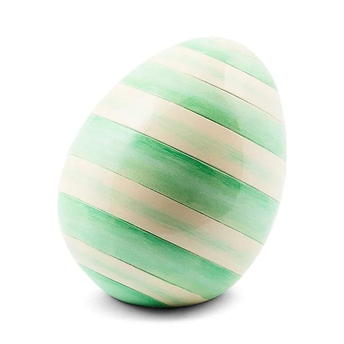 MacKenzie-Childs Mint Stripe Mini Egg Final Sale