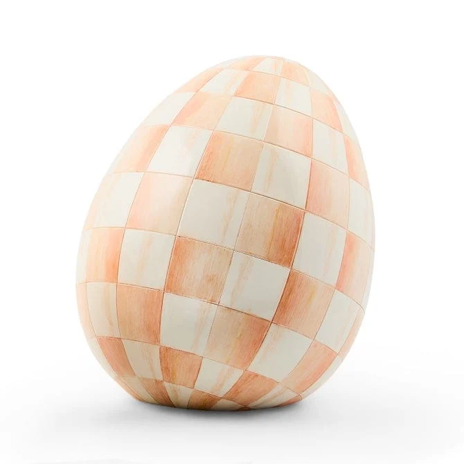 MacKenzie-Childs Rosy Check Small Egg Final Sale