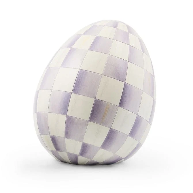 MacKenzie-Childs Violet Check Small Egg Final Sale