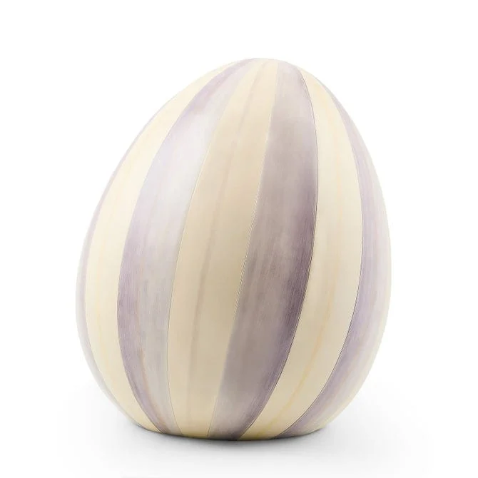 MacKenzie-Childs Violet Stripe Medium Egg Final Sale
