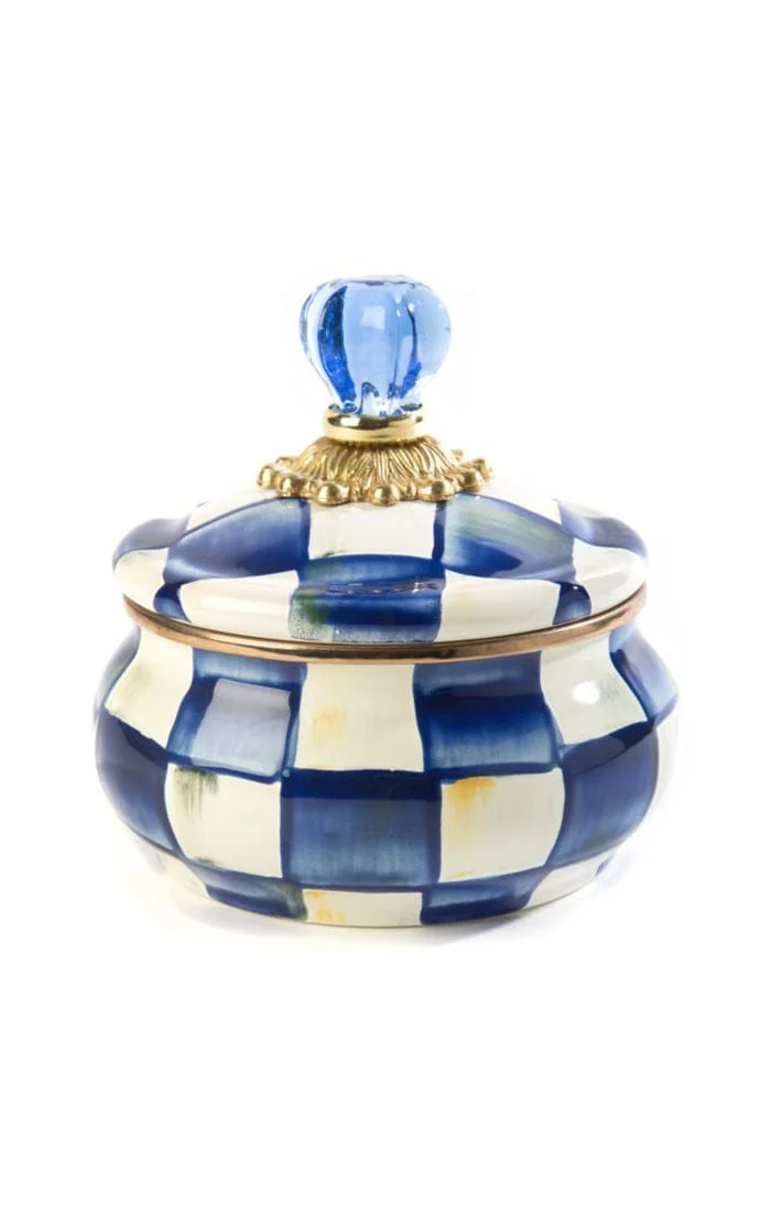 MacKenzie-Childs Royal Check Squashed Pot