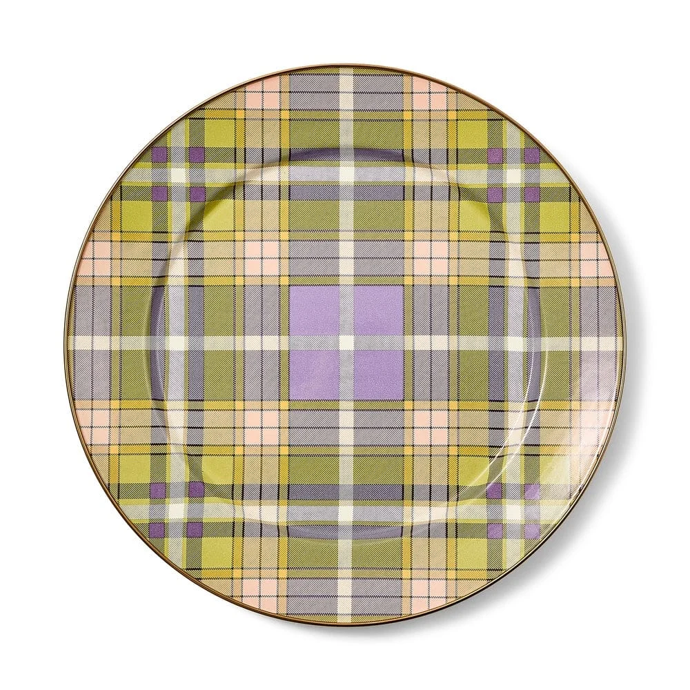 MacKenzie-Childs Tartan Violet Charger/Plate