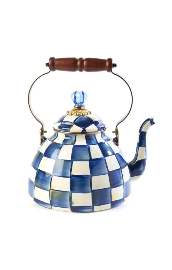 MacKenzie-Childs Royal Check Tea Kettle - 3 Quart