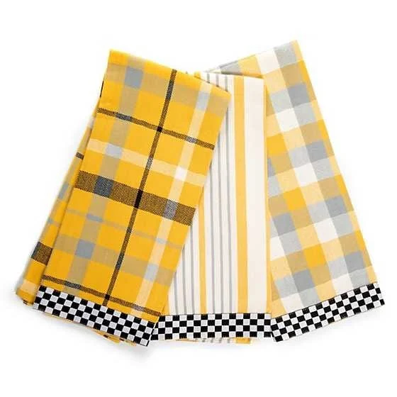 MacKenzie-Childs Sunshine Dish Towels - Set of 3