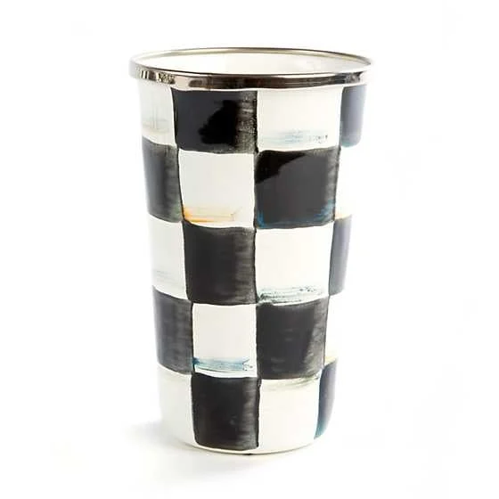 Mackenzie-Childs Courtly Check Enamel Tumbler