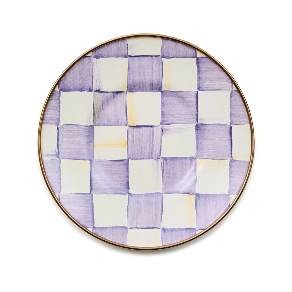 MacKenzie-Childs Violet Check Saucer