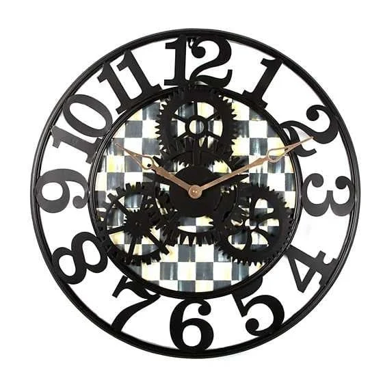 MacKenzie-Childs Courtly Check Farmhouse Wall Clock - Small