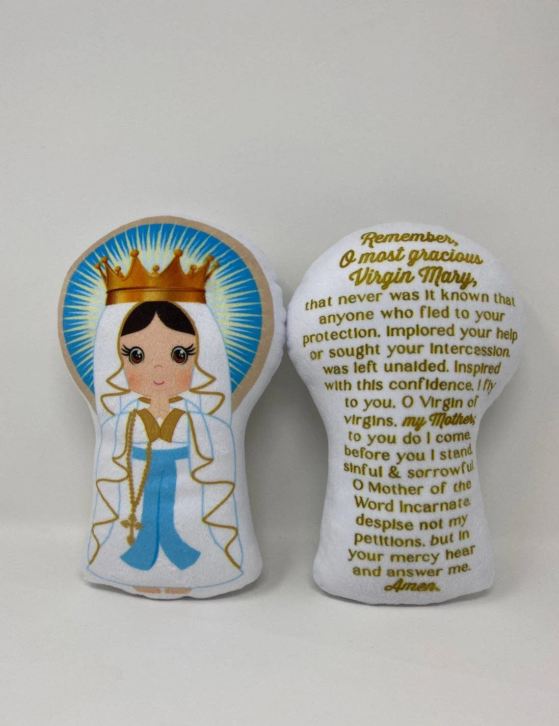 Our Lady of Lourdes Stuffed Doll. Saint Gift. Easter Gift. Baptism. Catholic Baby Gift. Our Lady of Lourdes Gift. Mary Doll.: No thank you! / Ships 1 week