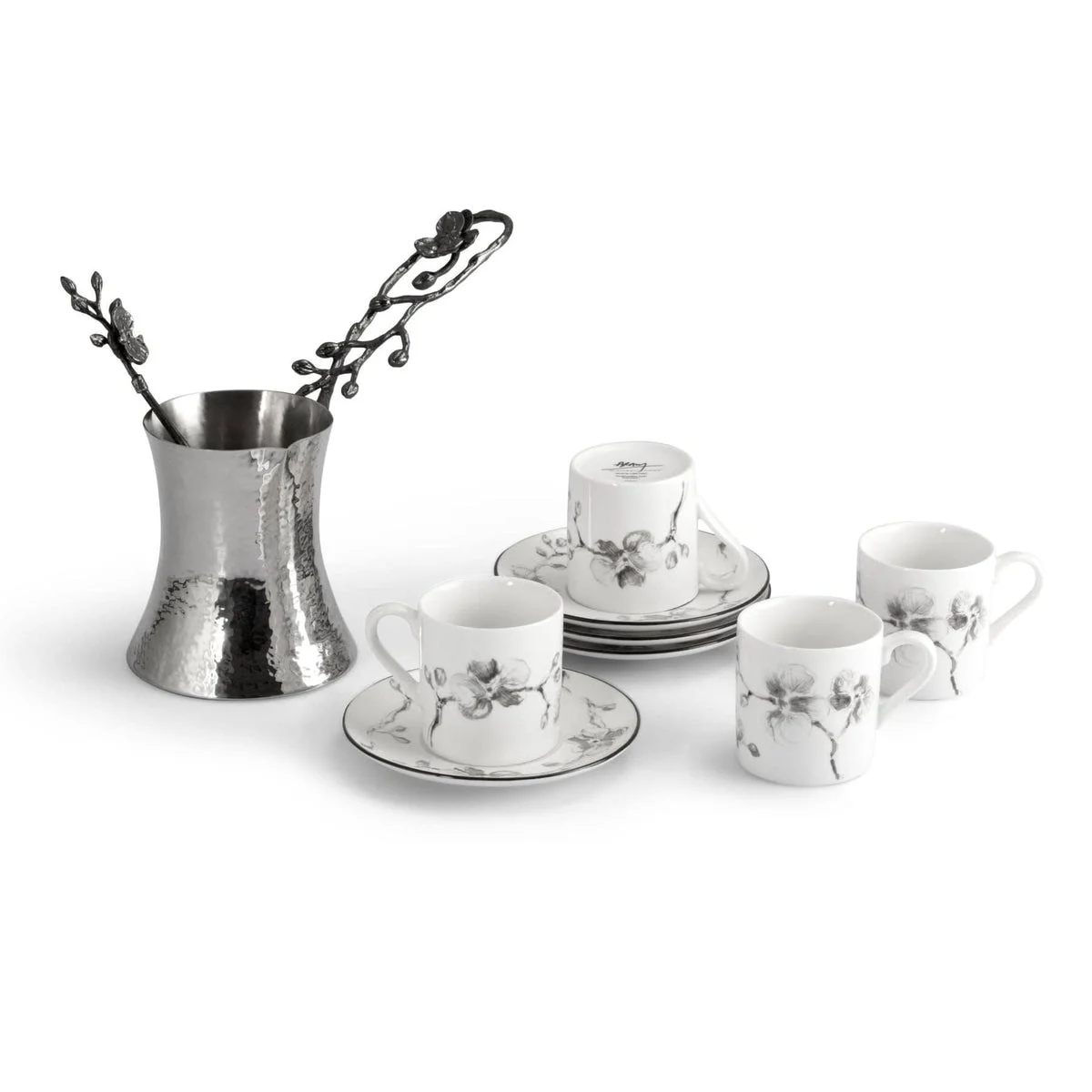 Michael Aram Black Orchid Coffee Pot & Demitasse Set