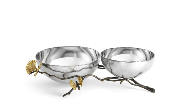 Michael Aram Butterfly Ginkgo Double Bowl