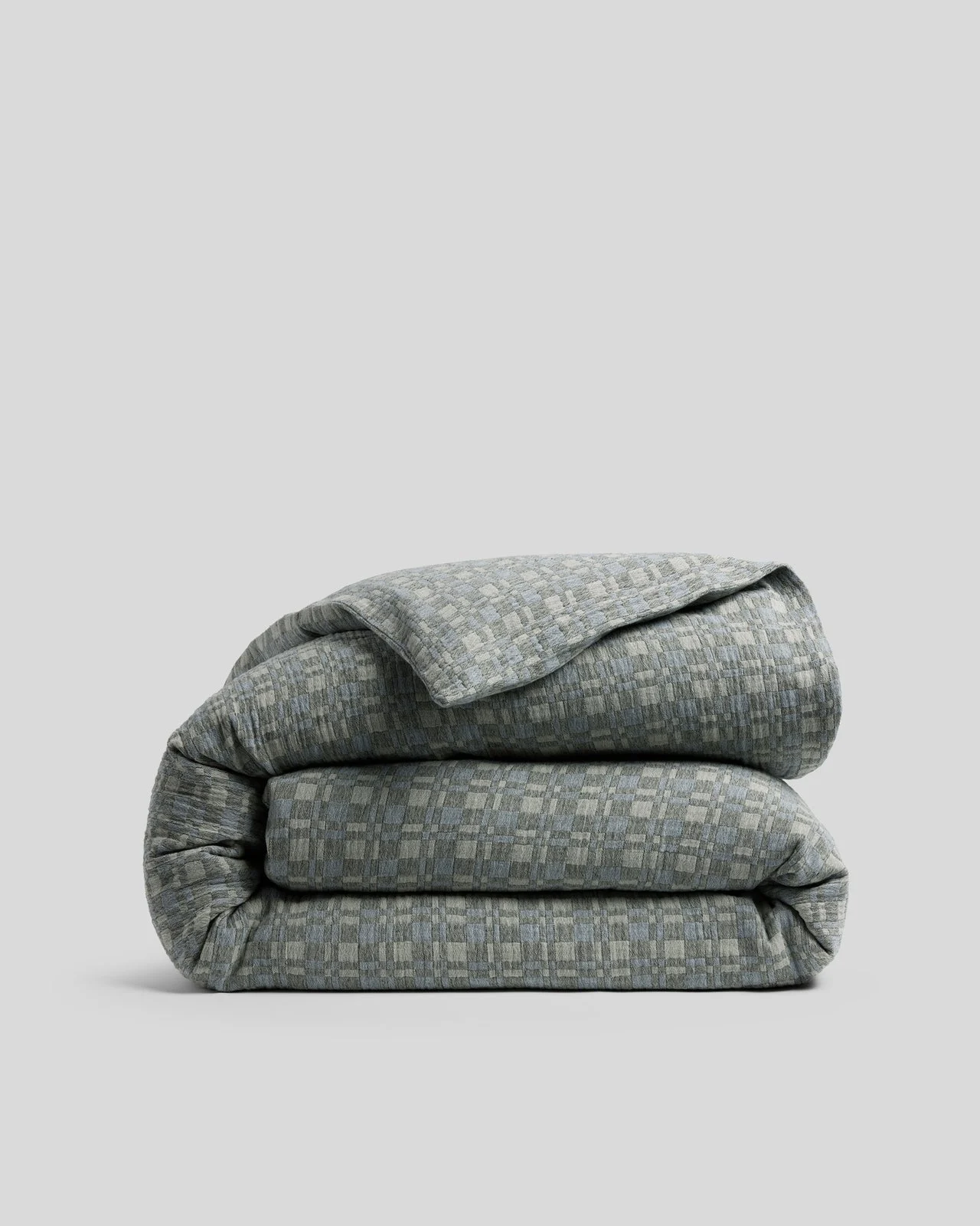 Modern Check Jacquard Duvet Cover