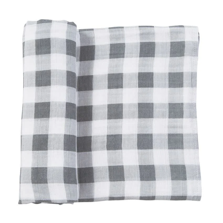Mud Pie Muslin Gingham Swaddle Blanket