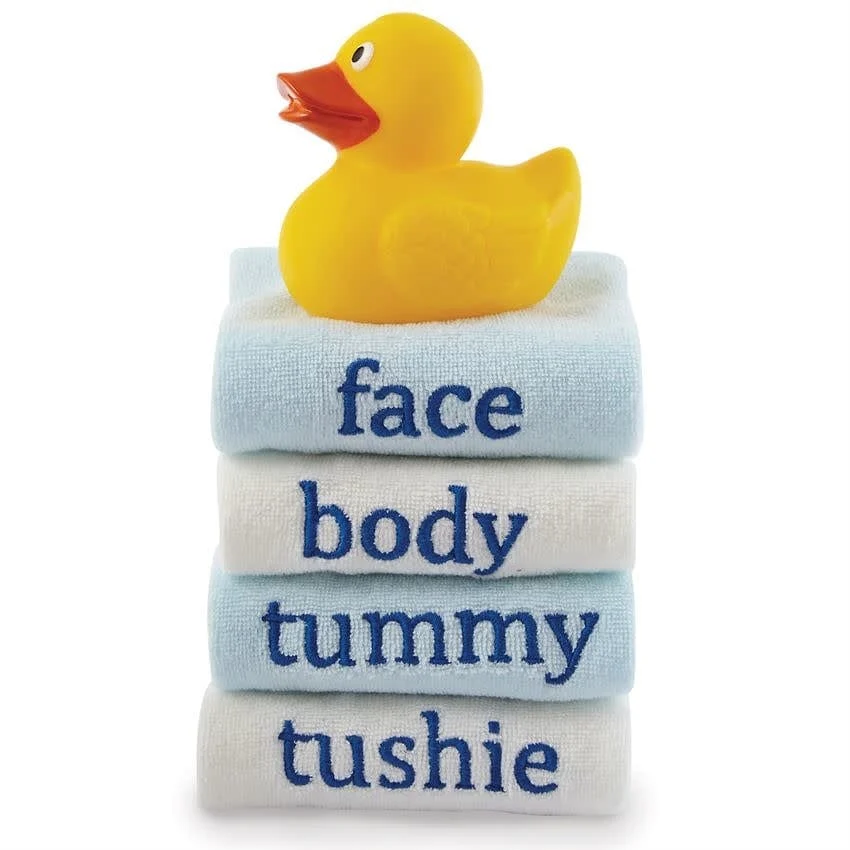 Mud Pie My First Bath Washcloths Blue