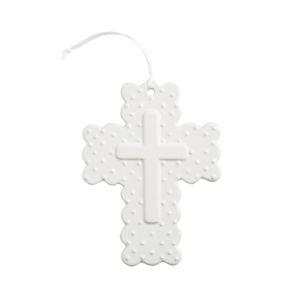 Mud Pie Ceramic Dot Cross