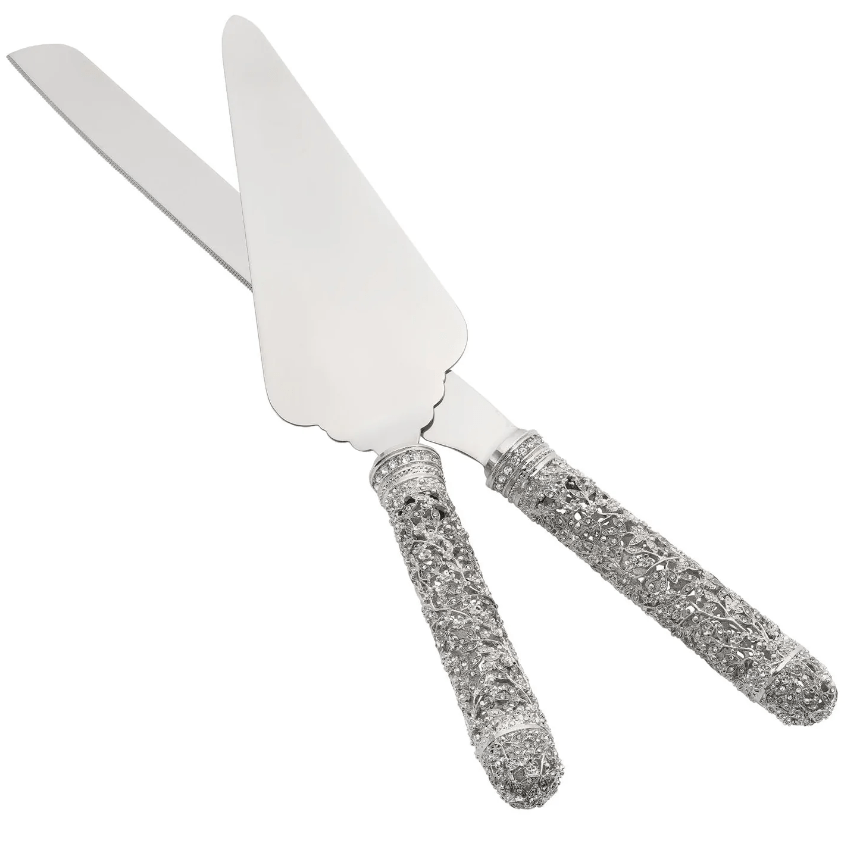 Silver Isadora Dessert Serving Set