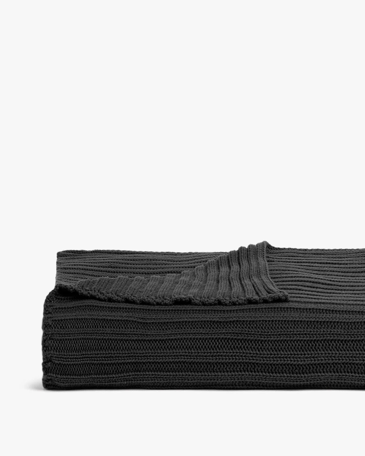 Oversized Rib Knit Throw