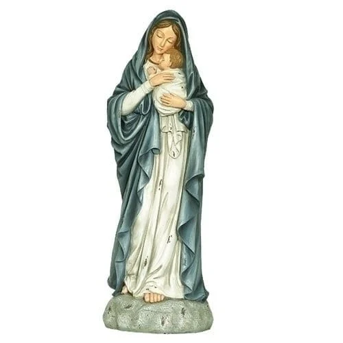 32.5"H Madonna And Child Antiqued Figure