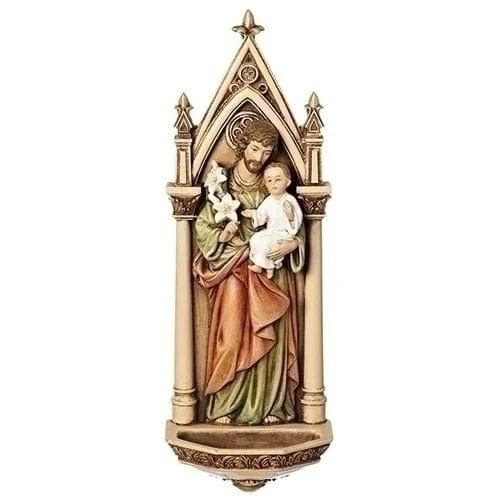 7.75"H Saint Joseph Water Font