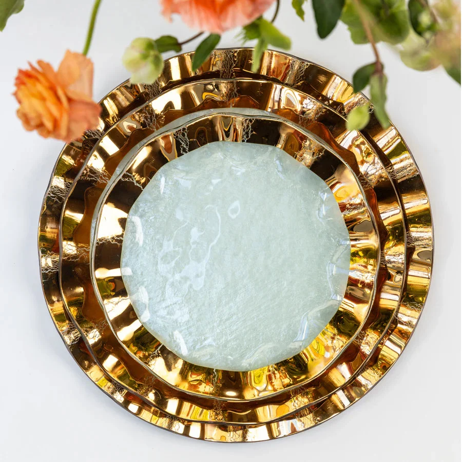 Annieglass Ruffle Dinner Plate