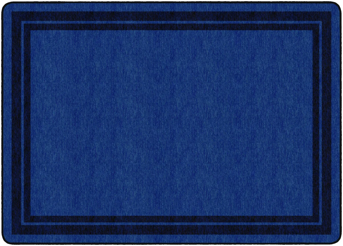 Flagship Carpets Double Border Blue Dark Border Educational Rug