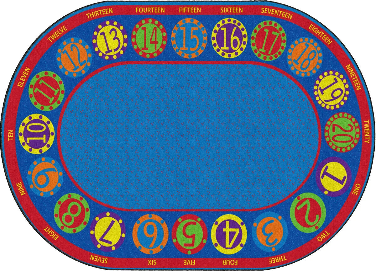 Flagship Carpets Number Circles Educational Rug