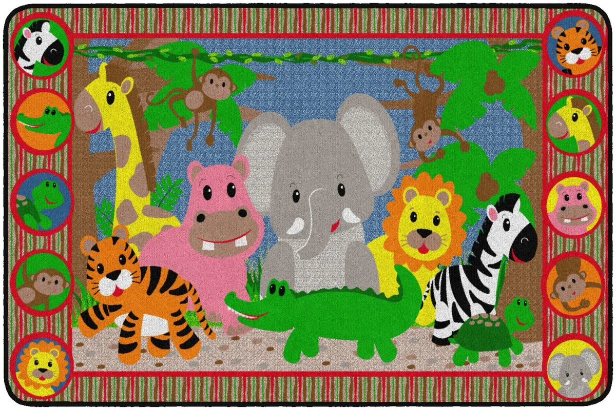 Flagship Carpets Jungle Matching Fun Educational Rug