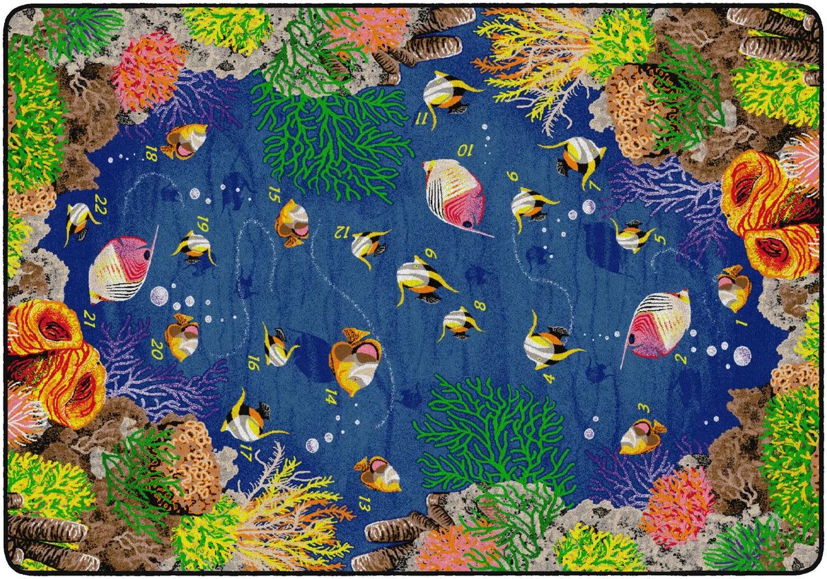 Flagship Carpets Underwater Counting Educational Rug