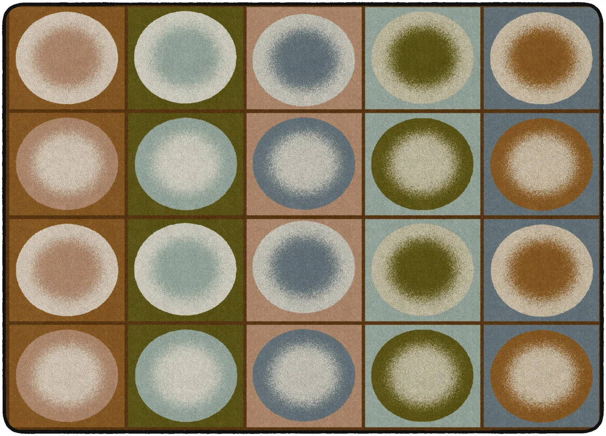 Flagship Carpets Dot Spots Earth Tone Educational Rug