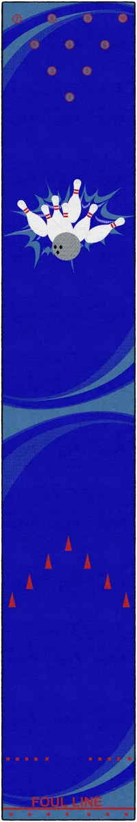 Flagship Carpets 30' Strikes N' Spares Bowling Skills Carpets Educational Rug